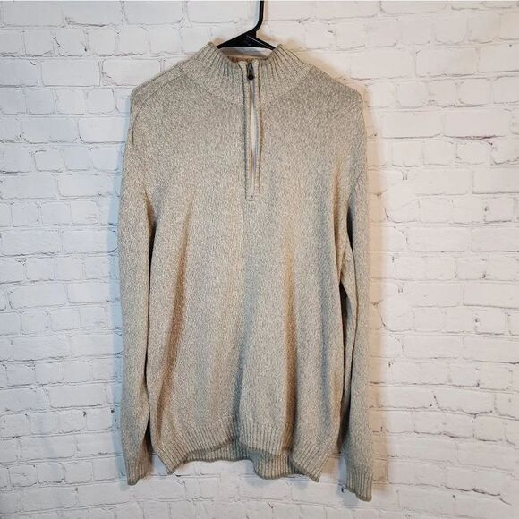 Columbia Other - Men's Columbia Zip-Up Turtleneck Tan Sweater, XXL